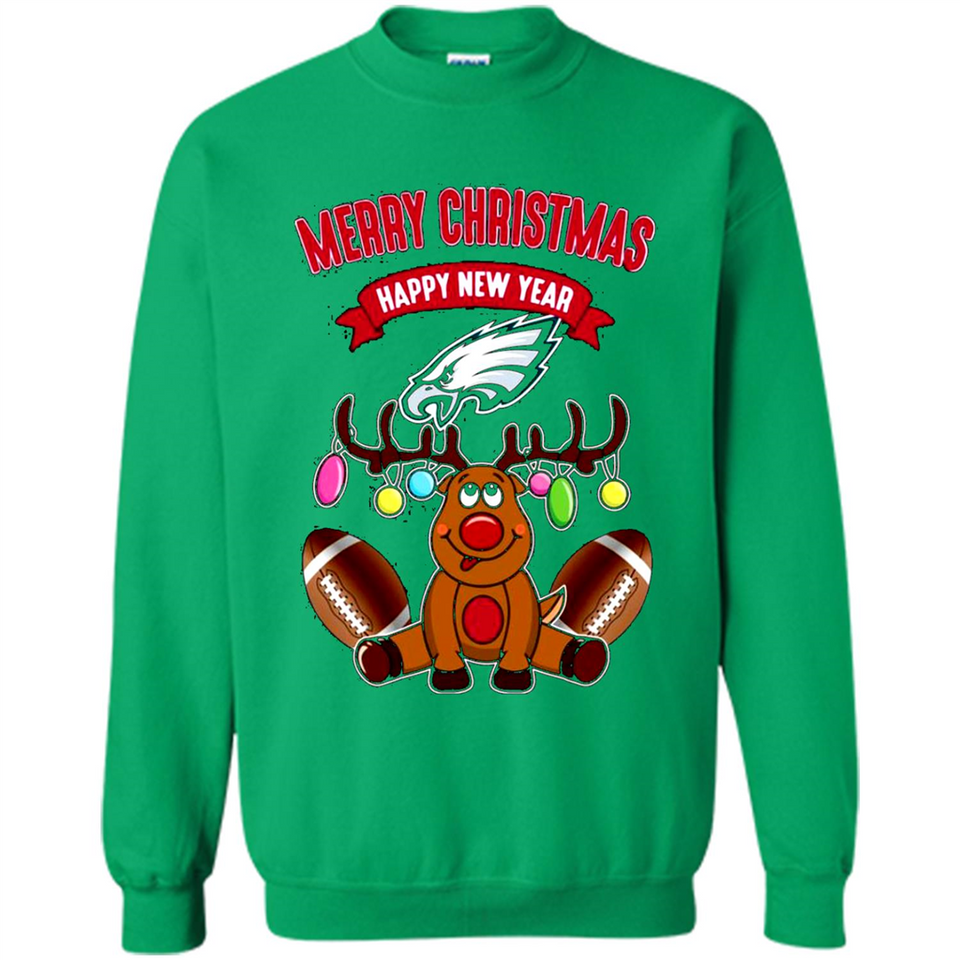 Philadelphia Eagles NFL Reindeer Funny Merry Christmas And Happy New Year