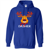 Dasher Reindeer Santa Claus Funny Xmas Holiday T-Shirt - Hoodie