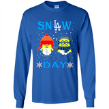 Snow Day Shirt For Los Angeles Dodgers Vs Minion Fans pingpong