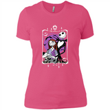 Disney Nightmare Before Christmas Jack And Sally T-Shirt - Ladies' Boyfriend T-Shirt