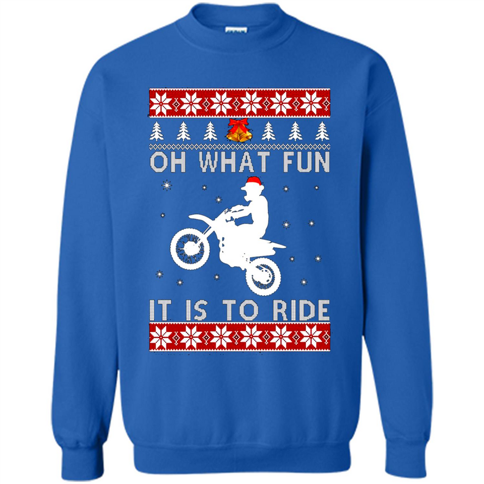 Motocross oh what fun it is to ride Christmas sweater PINGPONG