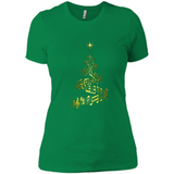 Music Note Christmas Tree Xmas Music Lover Mug PINGPONG - Ladies' Boyfriend T-Shirt