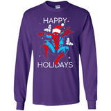 Marvel Spider Man Happy Holidays Santa Christmas Mug PINGPONG - Long Sleeve T-Shirt