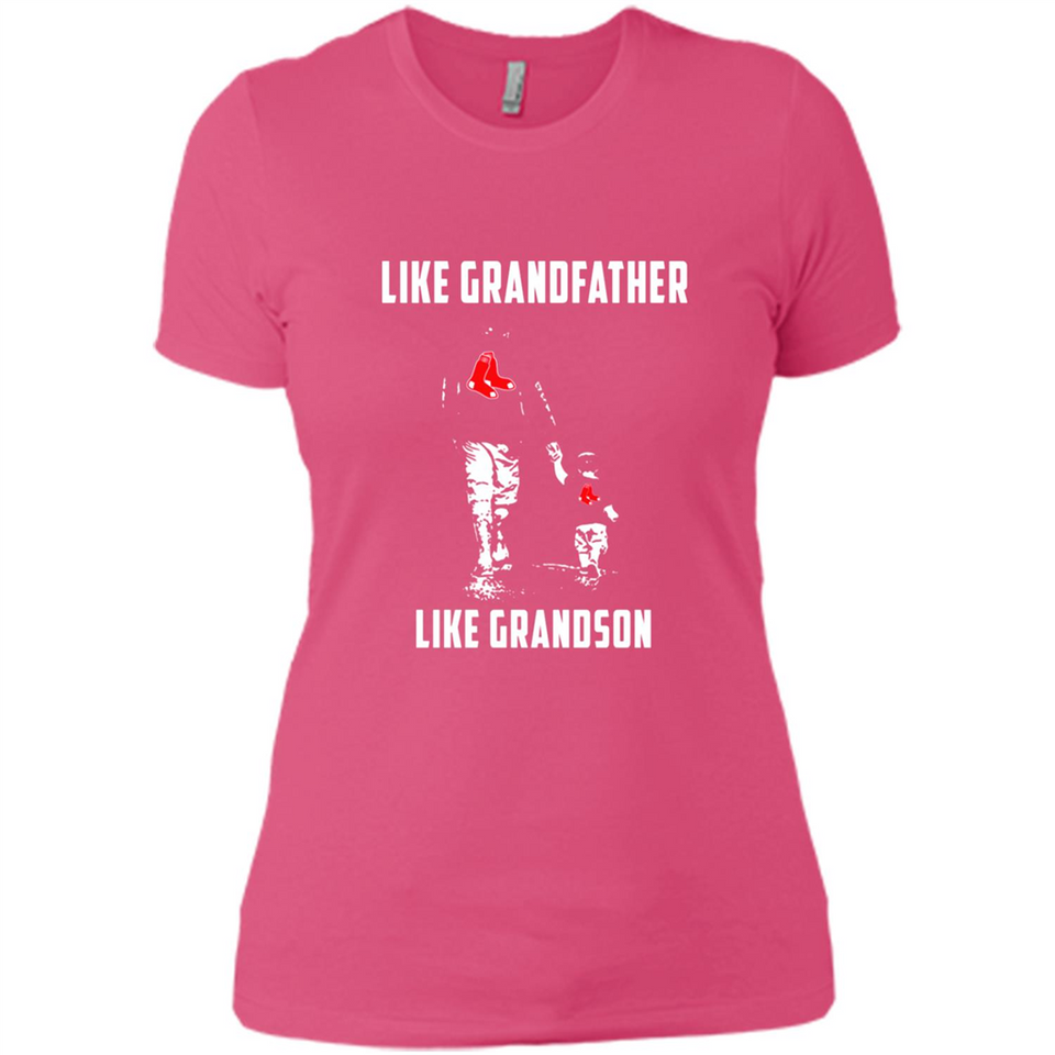 Boston Red Sox GrandFather Like GrandSon - Ladies' Boyfriend T-Shirt