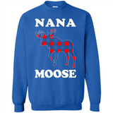 Nana Moose Funny Christmas Plaid Buffalo T-Shirt - Sweatshirt