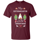This Exterminator Loves Christmas Tree Shirt with Snowman