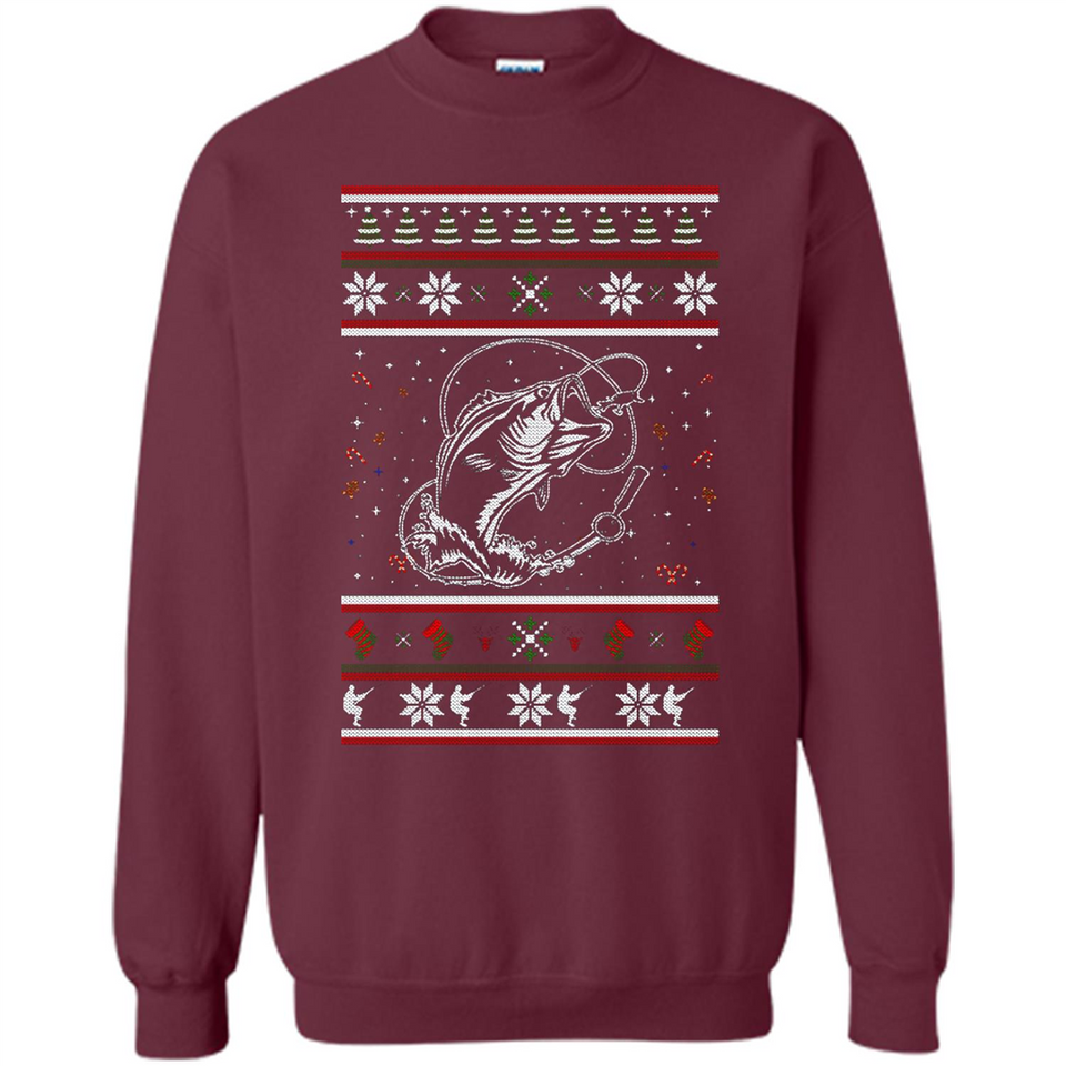 Christmas Ugly Sweater Fishing Ugly Christmas Sweater - Sweatshirt