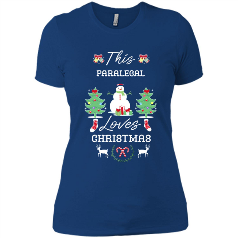 This Paralegal Loves Christmas Tree Shirt with Snowman