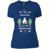 This Paralegal Loves Christmas Tree Shirt with Snowman