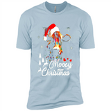 Mooey Christmas Cow Santa Christmas Lover Lights Sweatshirt - Premium Short Sleeve T-Shirt