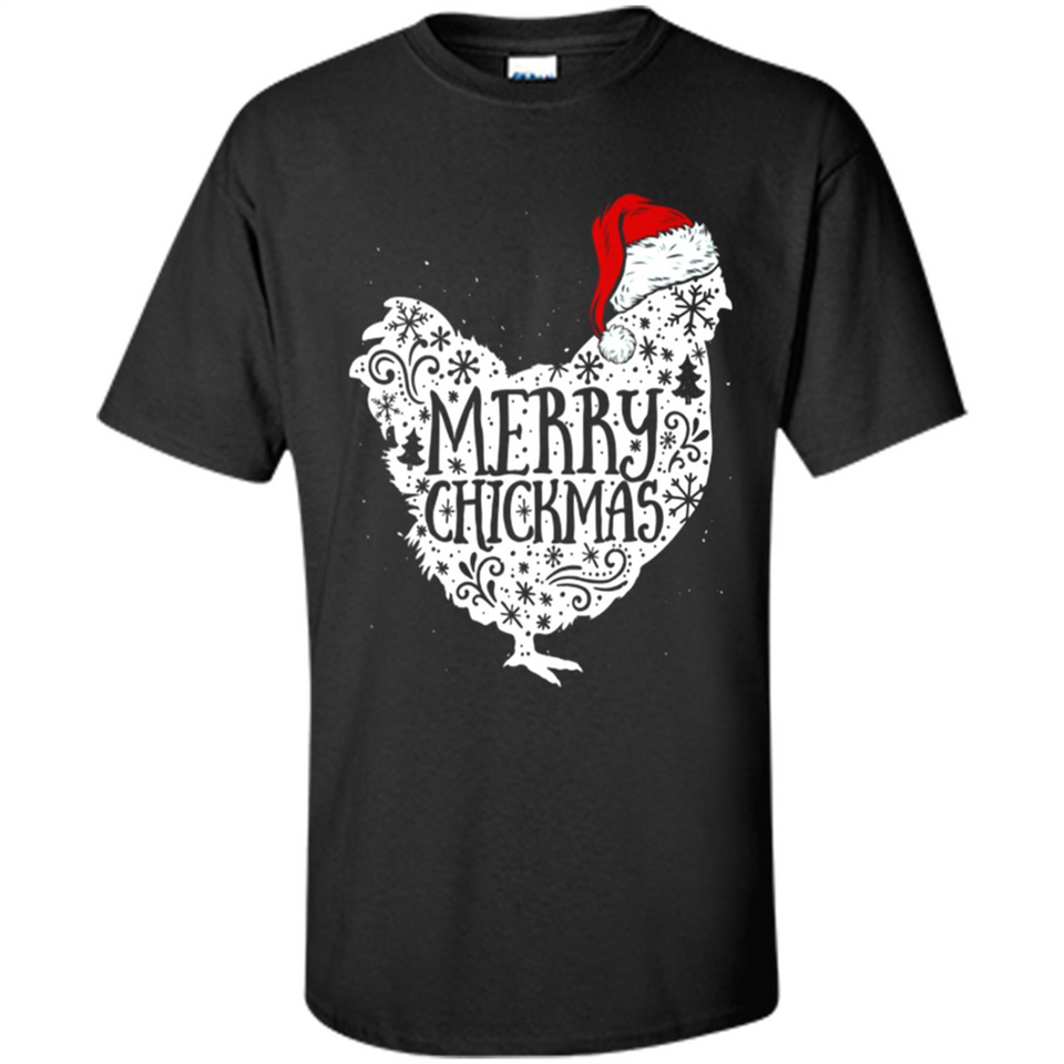Chicken Christmas T Shirt Merry Chickmas Santa Claus Gifts - Shirt