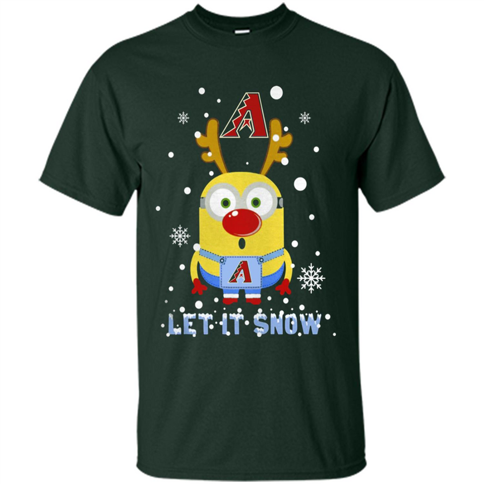Minion Arizona Diamondbacks Ugly Christmas Sweater Let it Snow - Shirt