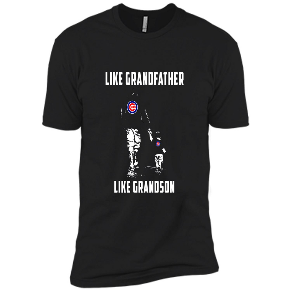 Chicago Cubs GrandFather Like GrandSon - Premium Short Sleeve T-Shirt
