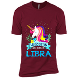 Unicorns are born in Libra Birthday Rainbow Gift Ladies Custom