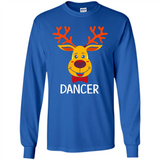 Dancer Santa Claus Funny Xmas Holiday T-Shirt - Long Sleeve T-Shirt