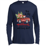Snoopy This Is My Hallmark Christmas Movies Watching T-Shirt - Canvas Long Sleeve T-Shirt