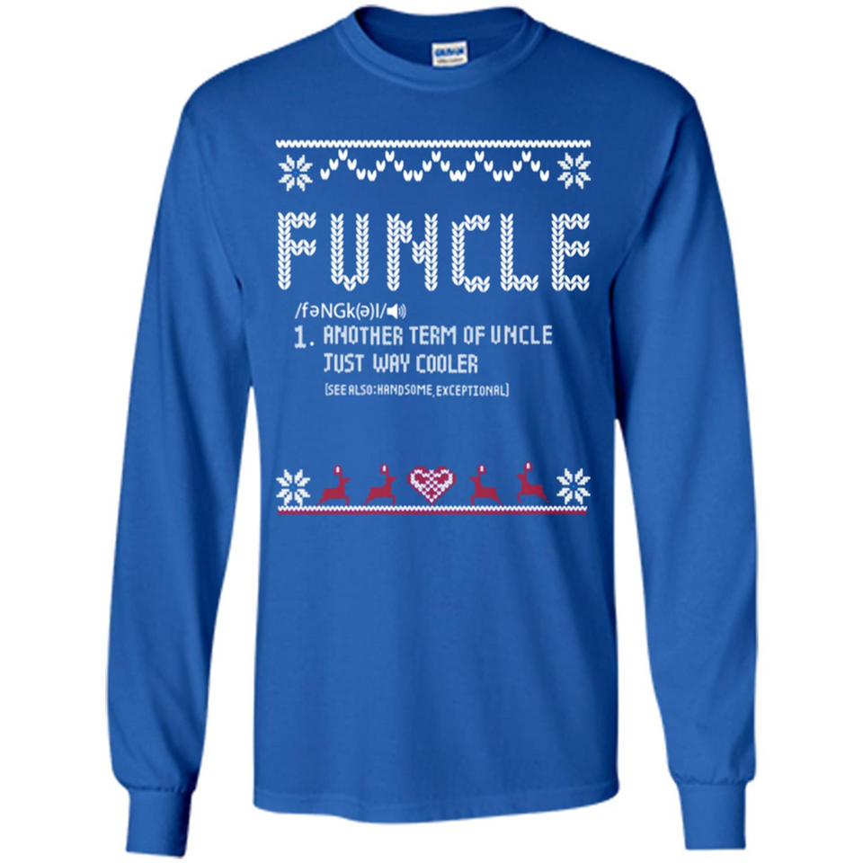 Mens Christmas Funcle Definition - Long Sleeve T-Shirt