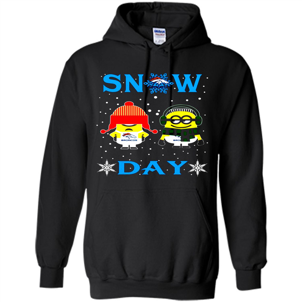 Snow Day Shirt For Denver Broncos Vs Minion Fans pingpong