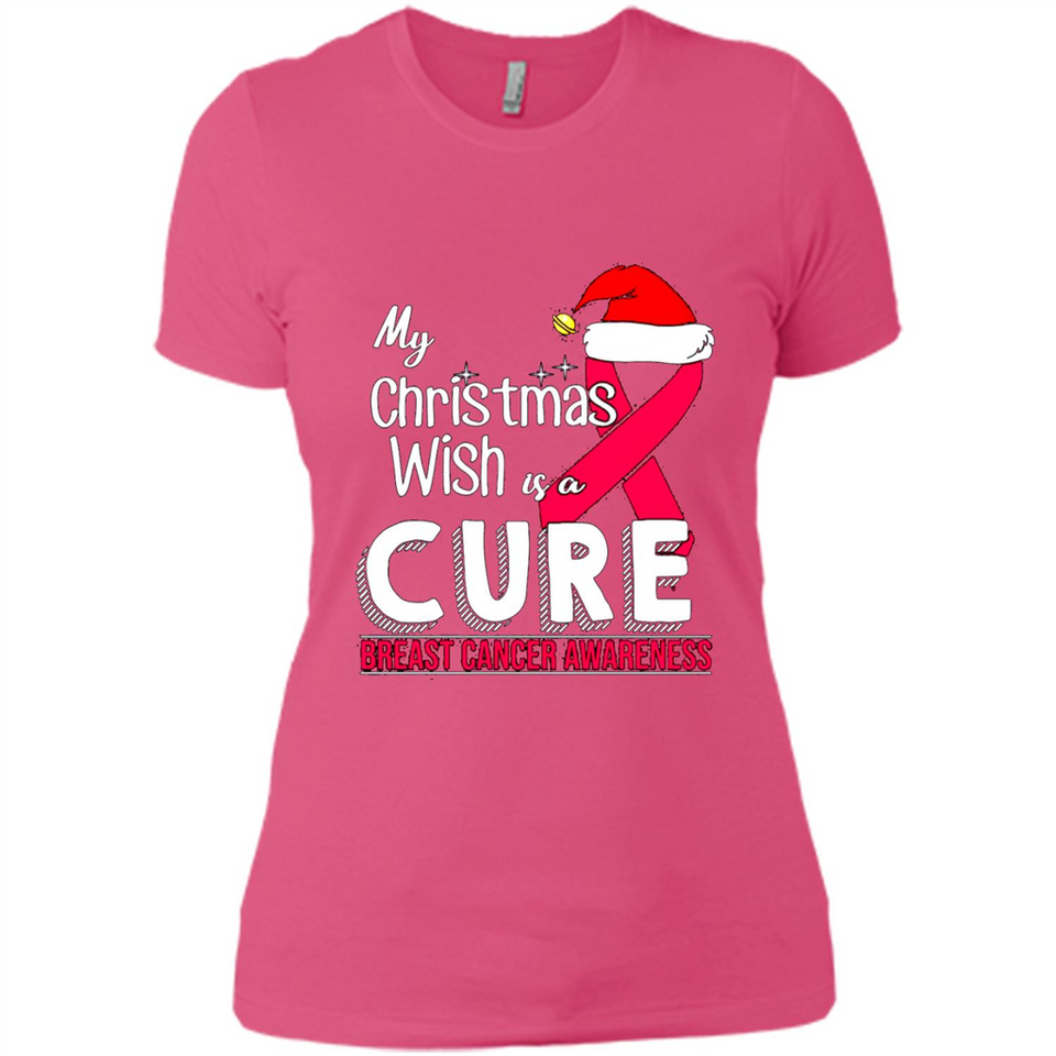 My Christmas Wish Is A Cure Breast Cancer Awareness sweater PINGPONG