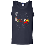 Christmas Unicorn Rudolph and Santa - Tank Top