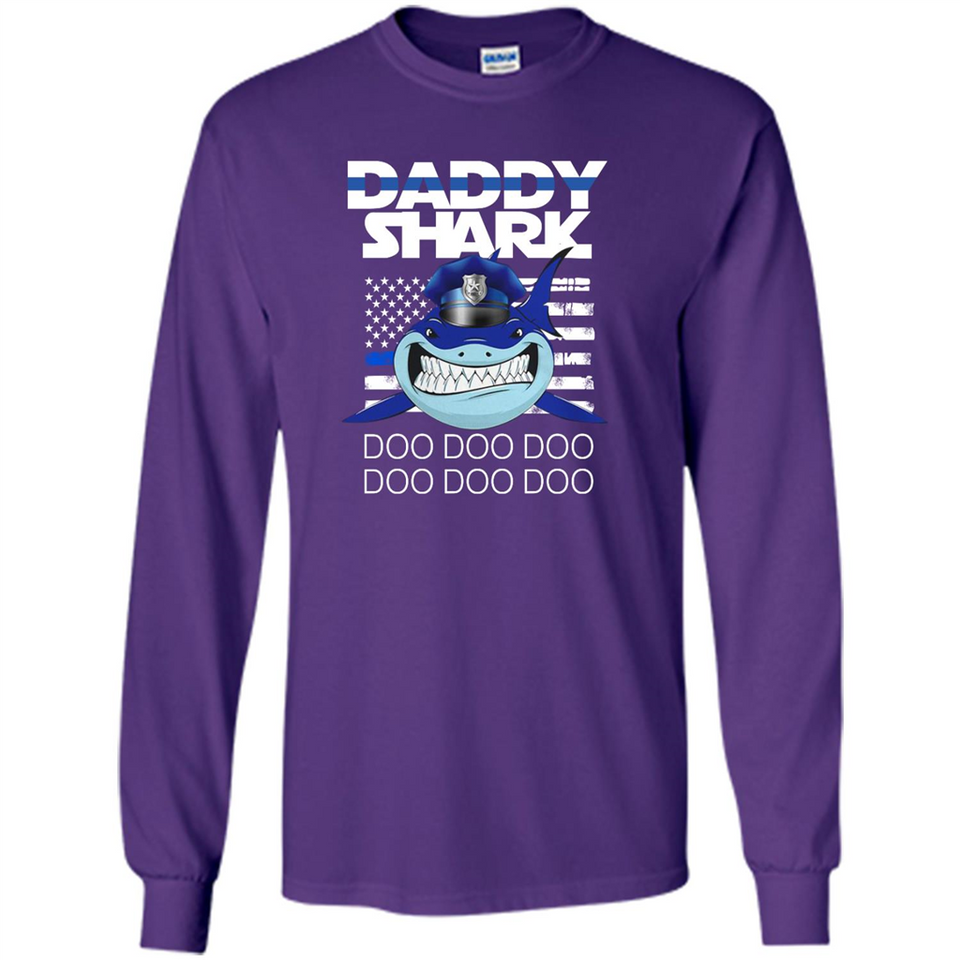 Police Daddy Shark Blue Line Tee