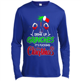 Drink Up Grinches It_s Fucking Christmas Funny Sweatshirt - Canvas Long Sleeve T-Shirt