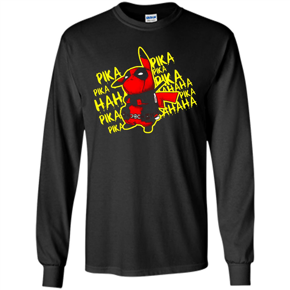 Pikachu Deadpool T-Shirt PINGPONG - Long Sleeve T-Shirt
