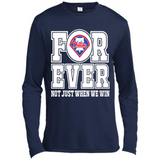 Philadelphia Phillies Forever For ever not just when we win - Canvas Long Sleeve T-Shirt