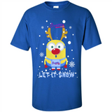 Minion Atlanta Braves Ugly Christmas Sweater Let it Snow - Shirt