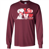 Snoopy loves NBA Atlanta Hawks - Long Sleeve T-Shirt