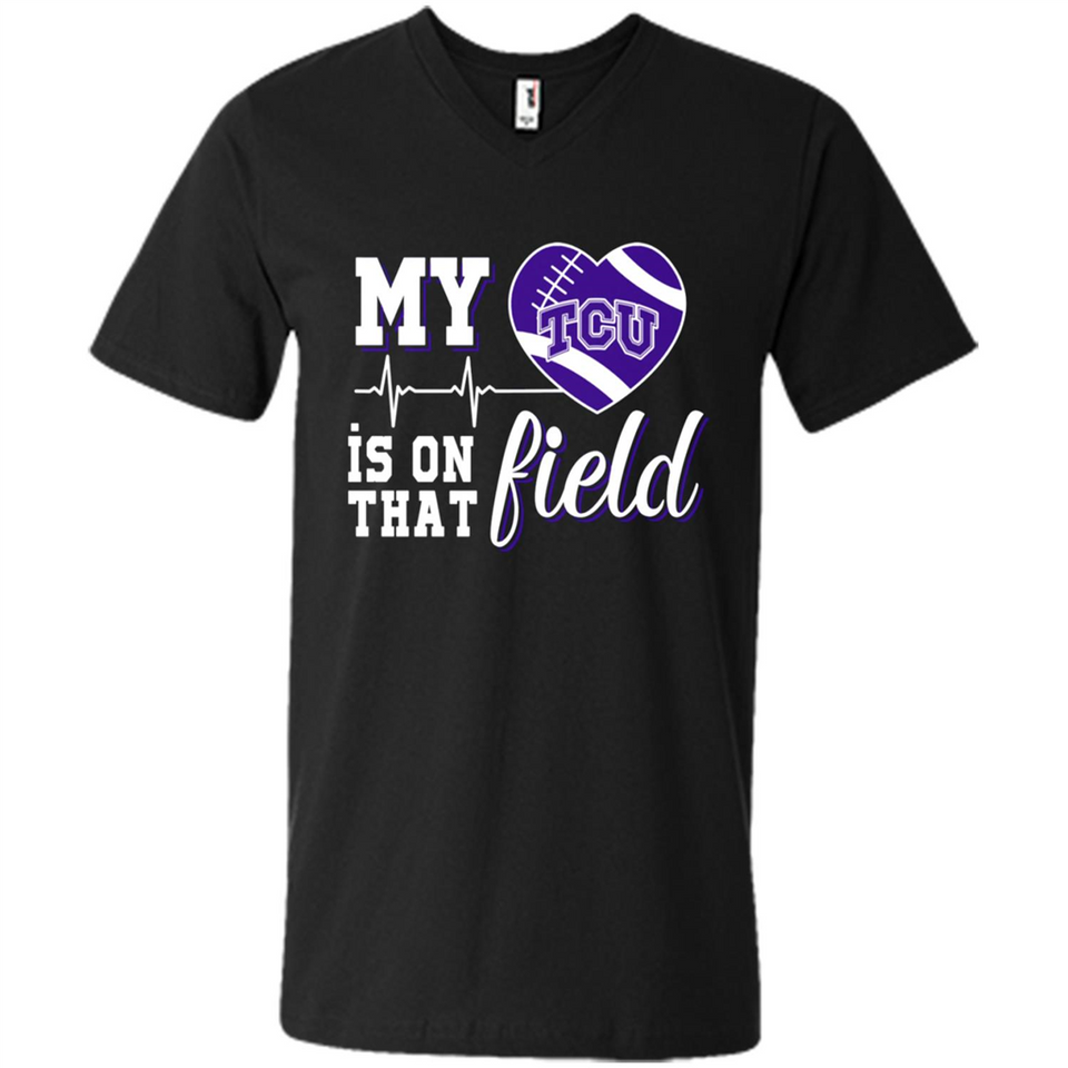 TCU Horned Frogs Football My Heart is on that Field - Men's V-Neck