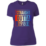 Retro Straight Outta 1982 36 Years Old - Ladies' Boyfriend T-Shirt