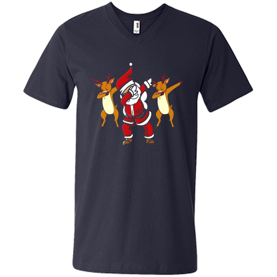 Dabbing Santa - Funny Santa Claus Christmas Dab - Men's V-Neck