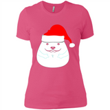 Funny Hamster Christmas t-shirt Santa Hat - Ladies' Boyfriend T-Shirt