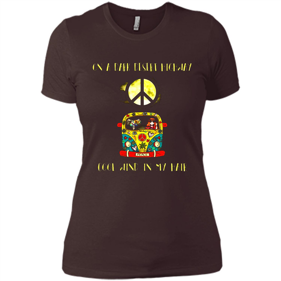 Peace-On A Dark Desert Highway Cool Wind In My Hair Shirt PINGPONG - Ladies' Boyfriend T-Shirt