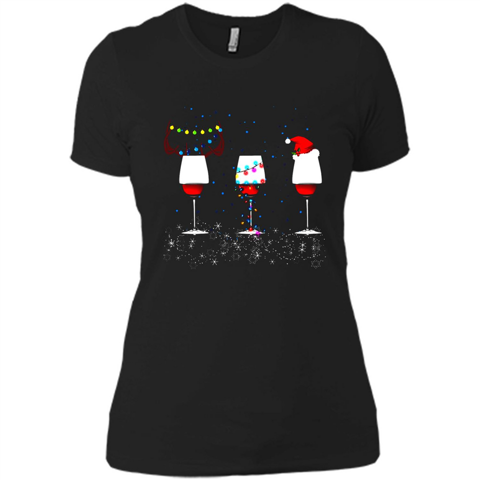 Christmas Red Wine Funny Merry Xmas Sweatshirt - Ladies' Boyfriend T-Shirt