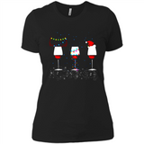 Christmas Red Wine Funny Merry Xmas Sweatshirt - Ladies' Boyfriend T-Shirt