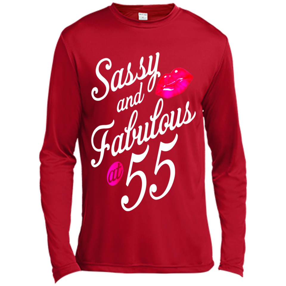 Sassy and Fabulous at 55 - 55th Birthday - Canvas Long Sleeve T-Shirt