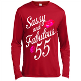 Sassy and Fabulous at 55 - 55th Birthday - Canvas Long Sleeve T-Shirt