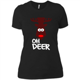 Oh Deer Christmas Reindeer Black mugs PINGPONG - Ladies' Boyfriend T-Shirt