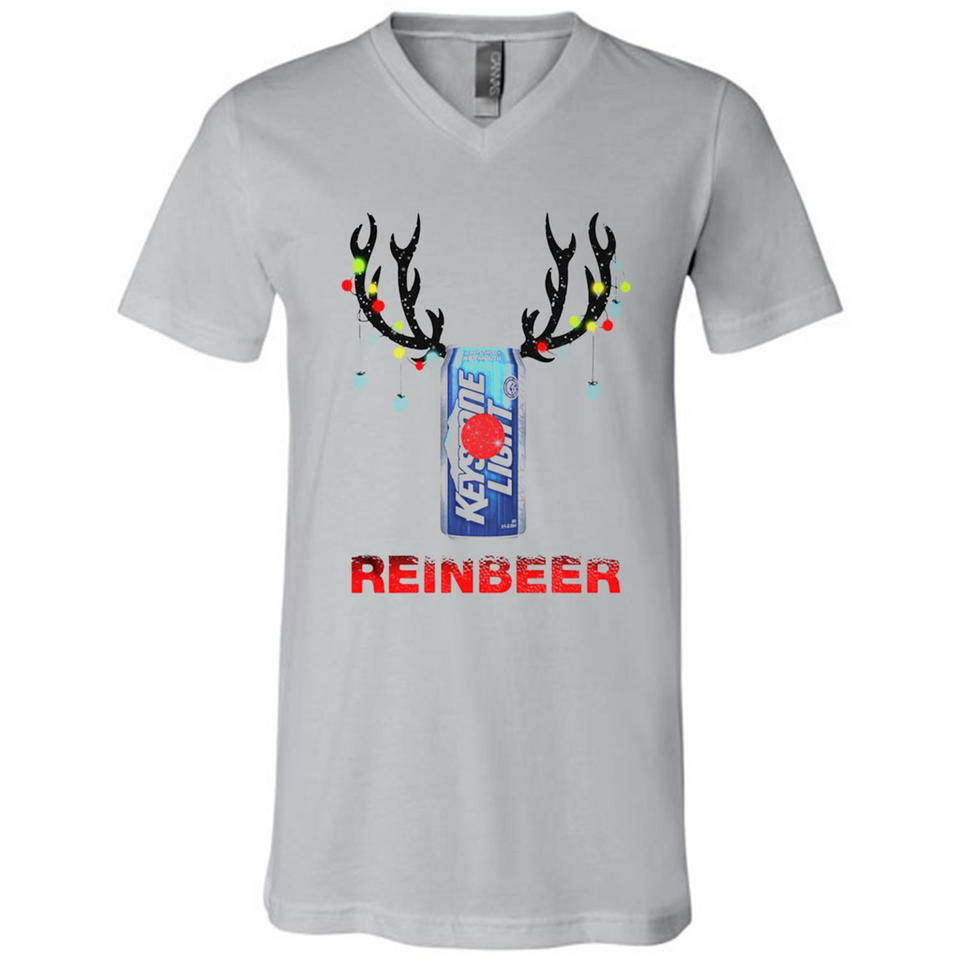 Keystone Light reinbeer Christmas - Canvas Unisex V-Neck
