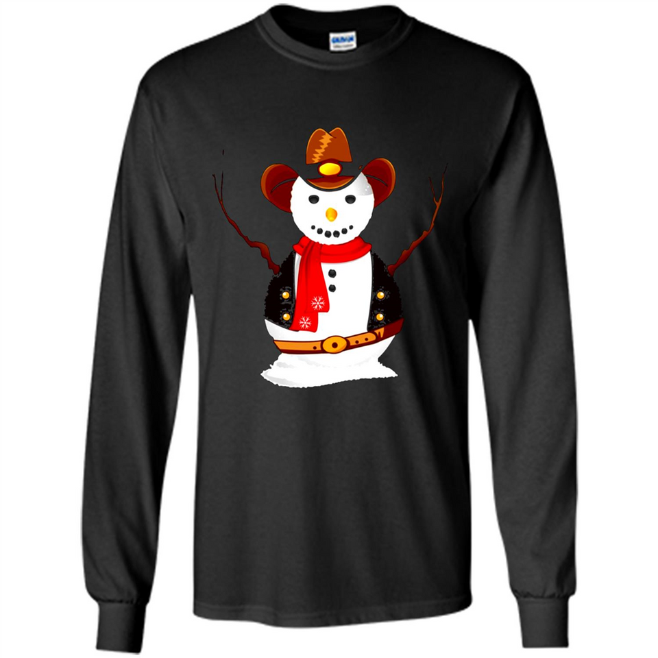 Snowman Cowboy Merry Christmas Xmas