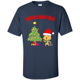 Meow merry christmas- cat and pine merry christmas - Shirt