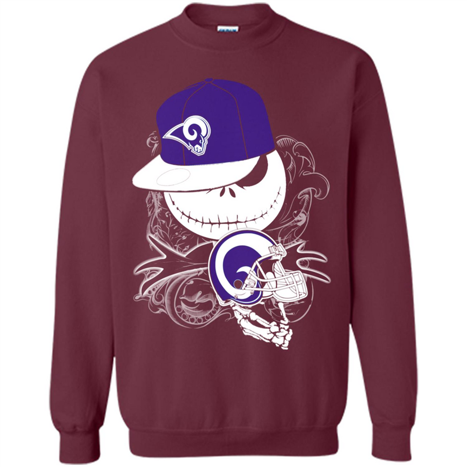 Jack Skellington The Nightmare Before Christmas-Rams Football - Sweatshirt