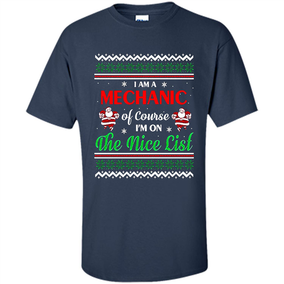 Funny Ugly Christmas T-Shirt Gift for Mechanic - Shirt