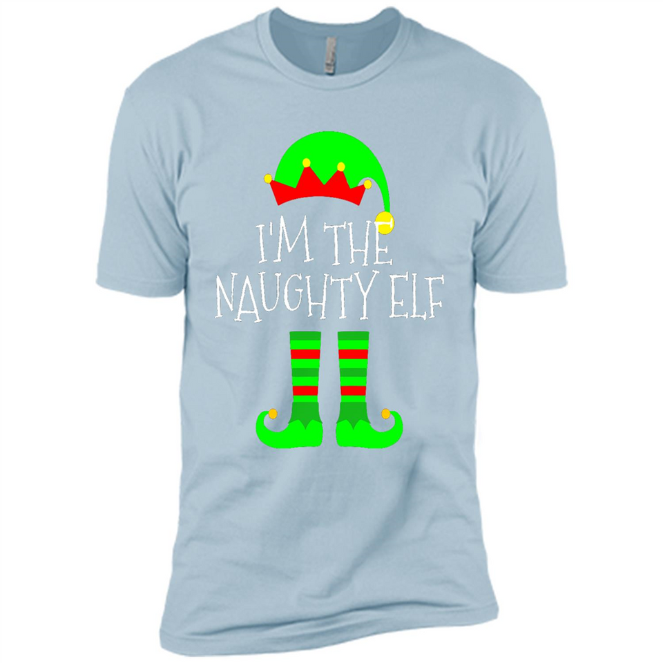 Matching Family Christmas Shirt Funny I'm The Naughty Elf Black mugs PINGPONG - Premium Short Sleeve T-Shirt