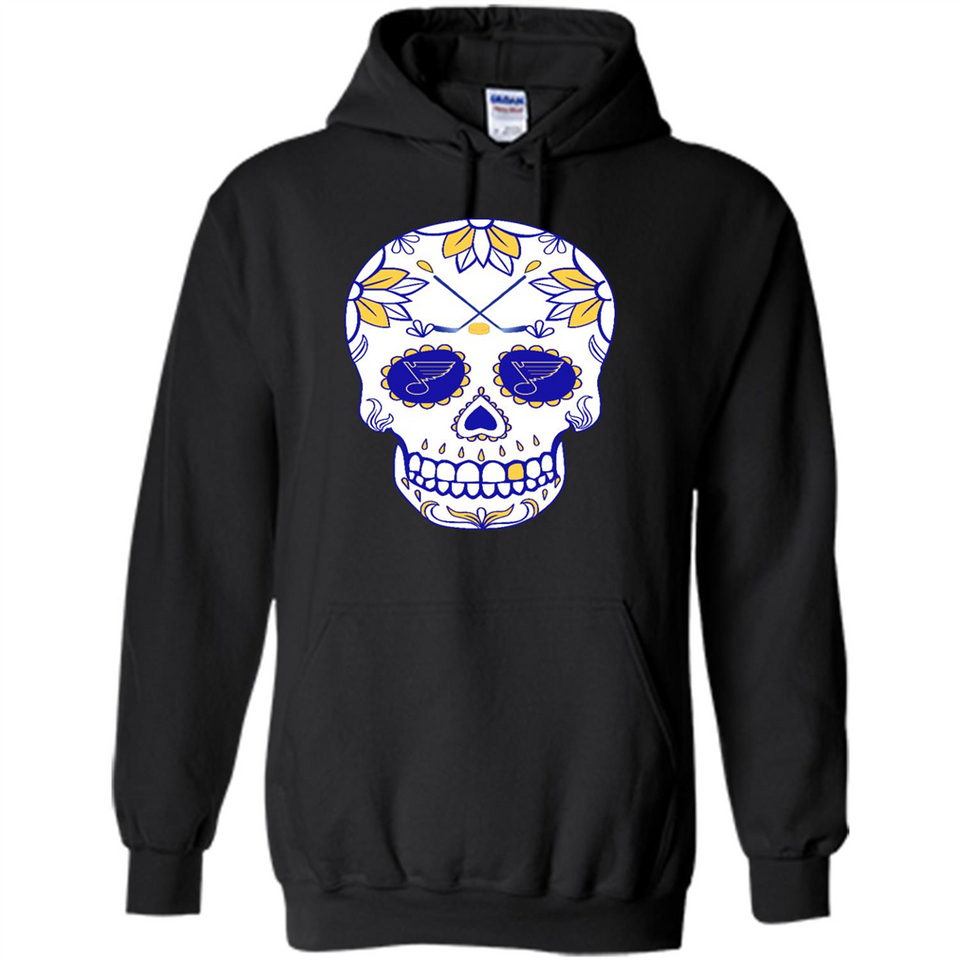St. Louis Blues Hockey Sugar Skull Day of the Dead