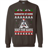 Namastay at home and wait for Santa Christmas sweatshirt PINGPONG
