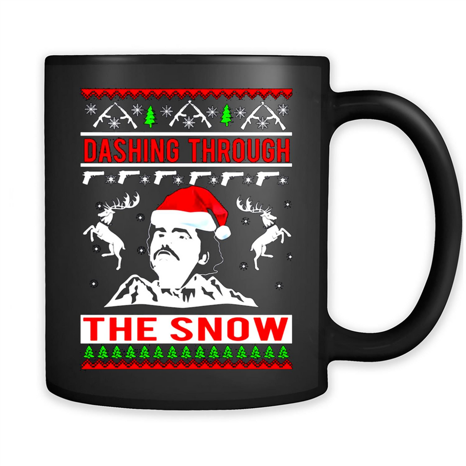 Narcos dashing through the snow Christmas sweatshirt PINGPONG