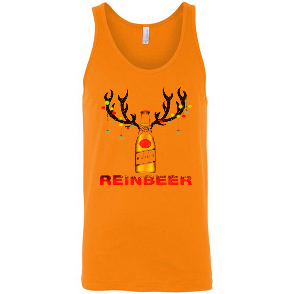 Miller High Life beer reinbeer Christmas - Canvas Unisex Tank